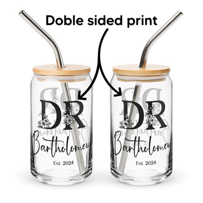 Personalized Doctor Iced coffee Glass