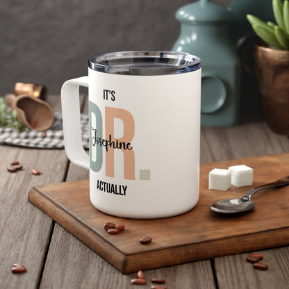 Insulated Travel Mug for Doctors with Custom Name