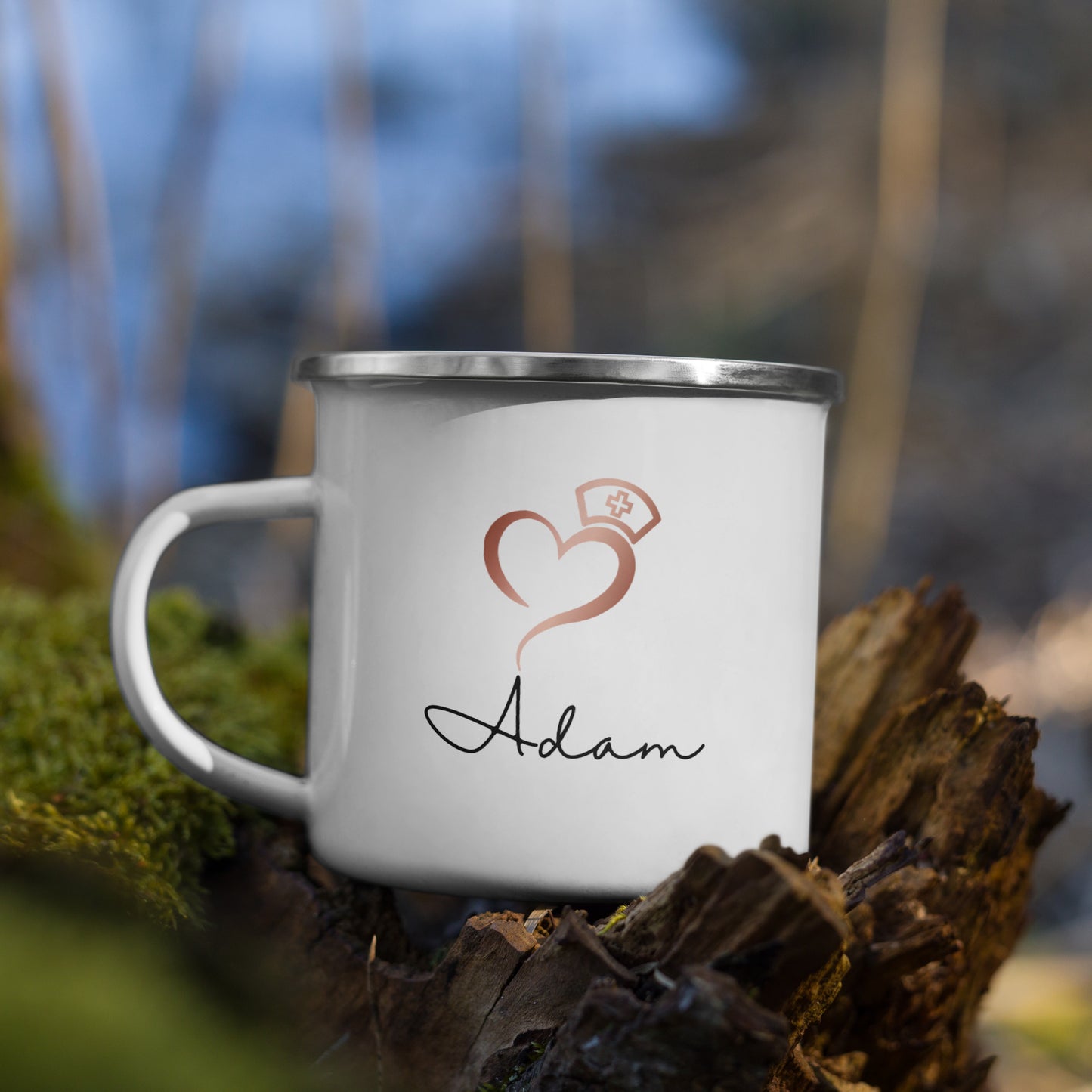 Customizable Nursing Student Enamel Camping Mug