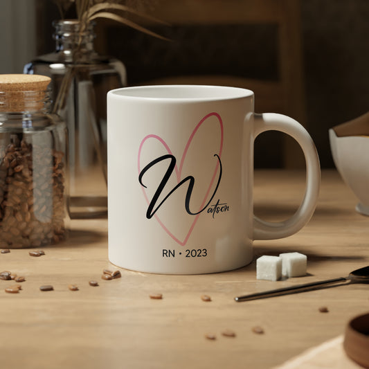 20oz Personalized Ceramic Mug for Nurses